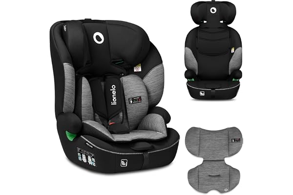 LIONELO Levi i-Size siege auto (76-150 cm) de 9 à 36 kg, (groupe 1 2 3) Harnais de sécurité à 5 points (6 couleurs au choix) protection pour la tête, appui-tête réglable, protection latérale
