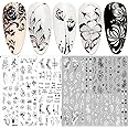50 Fogli Adesivi Nail Art Con Fiori 3D Decalcomanie Colorate Punte - Foto 9