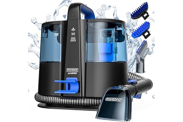 MONZANA® Shampouineuse 400W Aspirateur laveur portable Nettoyeur pour canapé tissus tapis moquettes voiture avec double réservoirs