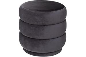 ATMOSPHERA CREATEUR D'INTERIEUR Pouf in velluto grigio "Sinan