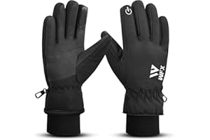 WFX Thermal Ski Gloves for Men & Women, Windproof Winter Gloves with Touchscreen Fingertips, Anti-Slip Thermal Insulated Waterproof Snow Gloves for Skiing, Snowboarding & Outdoor Sports