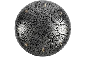 VACCLO Rain Drum for Garden, Rain Drum for Outside When It Rains, 6 Inch 8 Tones Chakra Drum, Drum Rain Chime for Outdoor Garden, Handpan Meditation Drum, Enjoy The Rain Symphony (#K)