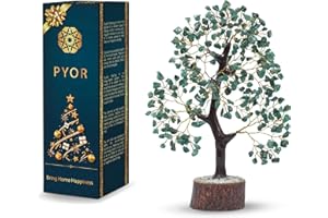 PYOR Green Aventurine Crystal, Crystal Tree Feng Shui, Spiritual Crystals, Healing Crystals, Meditation Stones And Crystals, Crystal Gifts, Green Office Decor, Office Decor Women, Tree Of Life Gifts