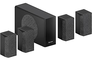 VALERION ThunderBeat 4.1.2, Wireless Dolby Atmos Surround Sound System with Subwoofer, 720W Power, 4 Wireless Surround Speaker, 360° Dome Sound, <30ms Latency, Home Theater Sound System for Projectors