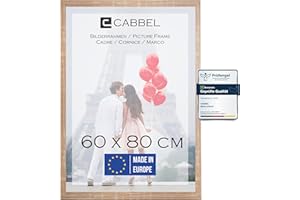 CABBEL set de 1 marco de madera MDF 60x80 con cristal acrílico inastillable en mocha