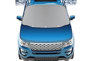 GADLANE Osłona przedniej szyby samochodu, magnetyczna osłona na przednią szybę na zimę, składana, bardzo gruba, wytrzymała osłona przedniej szyby na mróz, lód, śnieg, słońce, pasuje do średnich i