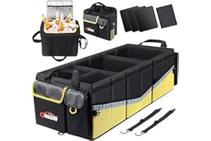 oasser Organizzatore del tronco con la borsa del dispositivo di raffreddamento, stoccaggio del tronco dell'organizzatore dell'automobile multi scomparti (X Large)