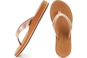 ONCAI Tongs Femmes,Yoga Mat Anti-dérapant Tongs mode Sandales Plage d'été Pantoufles avec soutien de la voûte plantaire Semelles Eva légères Taille 36-43 EU