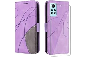 UKECASE Funda con Protector para Xiaomi Redmi Note 12 Pro 4G / Redmi Note 11 Pro 5G/4G, Carcasa Libro de Premium Cuero PU Suave Tapa con Ranura para Tarjetas Color Púrpura