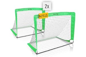 Racetex Set x 2 Porteria Futbol niños - Porterias de Futbol para niños Incluye práctica Bolsa para Transportar - [Versión con Postes Reforzados de Fibra de Vidrio]