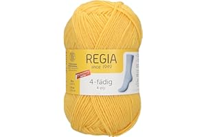 Schachenmayr Regia 4-Fädig Uni, 50G yellow Handstrickgarne