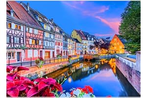 HUADADA jigsaw puzzles for adults 1000 piece jigsaw puzzles for adults Puzzles for Adults Kids Educational Games Home Decoration Colorful Jigsaw Puzzle (27.56" x 19.67") (Colmar Town)