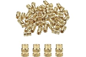 QUARKZMAN 50 st M6 GäNginsatser MäSsing M6x12x8mm | Värmefixerad Insats，Räfflade Insatser, Gängade Insatsmuttrar I Mässing 3d