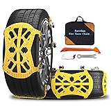 Paerduo Catene da Neve,6 Confezioni,Catene da Neve universali,Adatte per Pneumatici da165-265mm,Catene da Neve Auto,Adatte pe