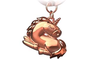 FABACH Sleepy breloczek do kluczy z jednorożcem – śpiący jednorożec talizman dla kobiet – wisiorek w kształcie jednorożca, jako prezent dla najlepszej przyjaciółki, partnerki