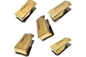 Mythrojan Set di clicker per addestramento animali domestici, in ottone e acciaio, per addestramento di cani e cricket, con incisione statunitense, in metallo, confezione da 5 pezzi