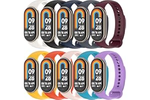 ‎BABEJIA BABEJIA 10PCS Armband Kompatibel mit Xiaomi Mi Smart Band 8, Ersatzarmband für Xiaomi Mi Band 8 Ersatzbänder Mi Band 8 Armbänder, Länge Verstellbar