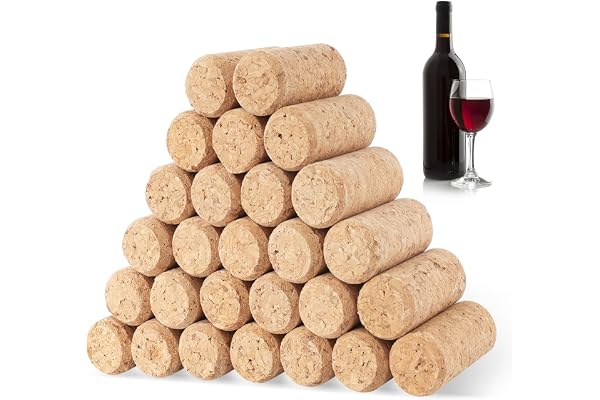 30 Stycken Vinproppar av Naturligt Trä, Kork för Rött Vin, Återanvändbara Trälock, Ersättning för Trävinproppar för Hantverk