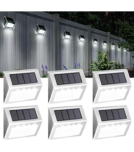 thumbnail interactive-video image 1 of Solpex Solar Fence Lights, 8 Pack Waterproof Deck & Wall Lights - 6 LED 1 of 14