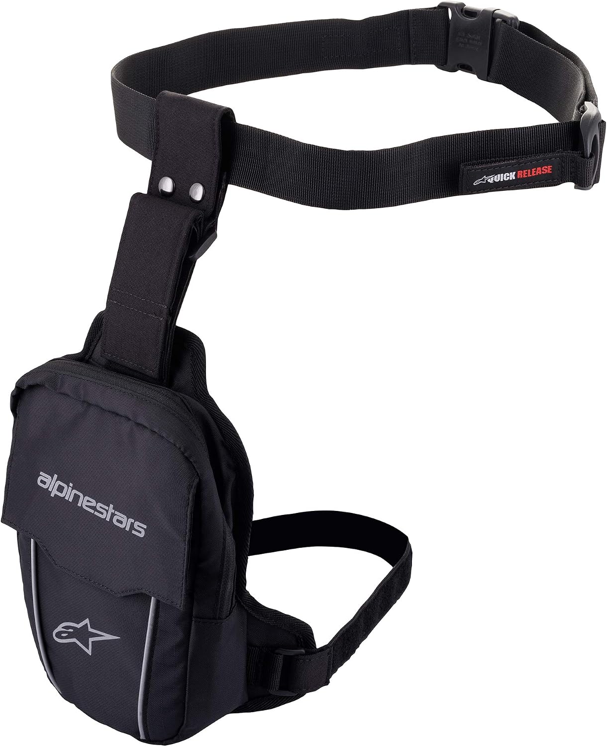Alpinestars Access Thigh Bag, Bolsa de transporte para la pierna, Talla única, Negro, Unisex-Adulto
