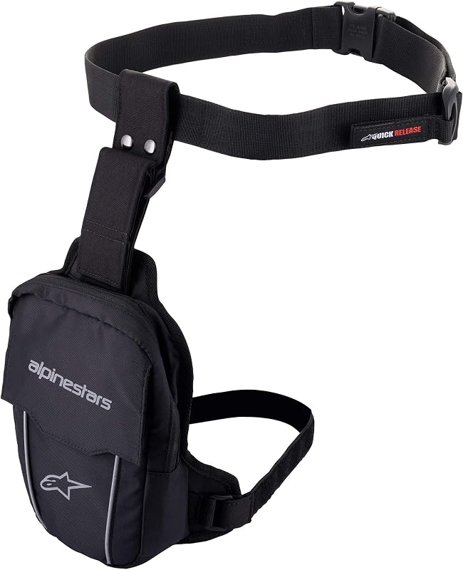 Alpinestars Access Thigh Bag, Bolsa de transporte para la pierna, Talla única, Negro, Unisex-Adulto