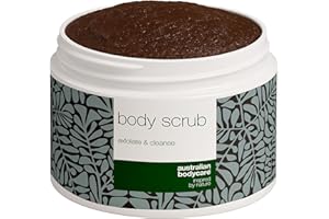 Body Scrub de Australian Bodycare - Exfoliante con aceite de árbol del té - Para espinillas en la espalda o en el cuerpo, impurezas y pelos encarnados