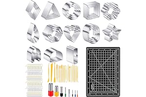 Yayatty Set di 156 Formine Orecchini Argilla, 33 Orecchini Polimerico per Argilla Polimerica