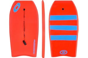 Osprey 44” BodyBoard with Adjustable Wrist Leash for Kids and Adults, Lightweight Bodyboard with XPE Deck, Crescent Tail and EPS Core, Multiple Colours and Design