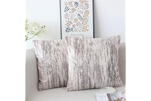 NIULAA Velvet Brown Cushion Covers 50cm x 50cm Double Sided Vintage Cushion Cover 20x20 inches Set of 2 Soft Pillow Cases Abstract Art Deco Pillow Cover 50 x 50 for Sofa Living Room Bedroom