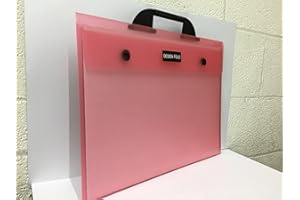 Westfolio Art Portfolio Folder Raspberry A3, 100 Sheet Capacity, Carry Case Bag for Art, Painting Keeps Paper Flat for Travel