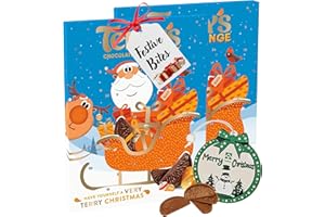 Orange Chocolate Advent Calendar 2025 for Gifts - Pack of 2 Orange Chocolate 24 Days of Christmas Countdown Calendar 106g with Topline Tree Ornament. Christmas Gifts for Kids