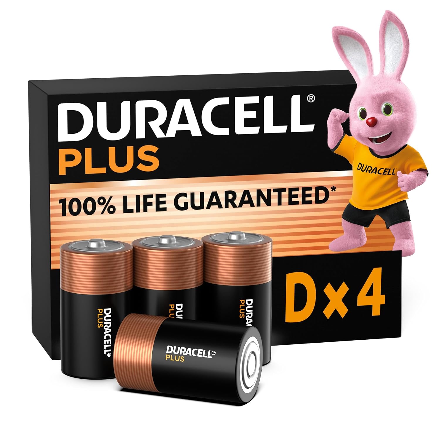 Duracell Plus batterijen 9 V (4 stuks) – alkaline 1,5 V – 100% levensduur – ideaal voor dagelijkse apparaten – verpakking 0% kunststof – houdbaarheid 10 jaar – LR20 MN1300 | Levensduur 100% gegarandeerd - Ideaal voor alledaagse apparaten - Verpakking 0% plastic - 10 jaar houdbaar
