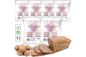 Preparato per Pane Senza Glutine BIO GLUTZEN. Mix per pane, integrale low carb, senza macchina del pane. Celiaco, basso IG, Keto, Vegan, senza allergeni-Pane ai semi nutriente in 3 min. (6x500g)