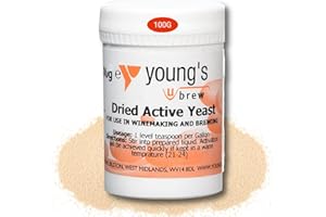COSY TREAT CLUB Youngs Multi Purpose Dried Active Yeast 100g, Clean Fermentation for Wine, Beer, and Cider Making, Versatile, Fast-Acting Brewer's Yeast