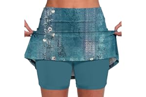 SDERG Tennis Skirt with Shorts and Pockets, High Waisted Women's Tennis Skirts Lightweight Athletic Workout Golf Yoga Skorts Shorts Womens Quick Dry Sports Shorts Running Skirts 2024