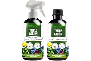 Bioky Triple Acción 2x1L – Spray Purín de Ortiga + Cola de Caballo para Plantas – Listo para Usar – Efecto Insecticida, Acaricida y Fungicida – Sustancias Básicas en Agricultura Ecológica