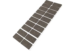 Adsamm® / 20 x Patins en Feutre/Bruns / 20x40 mm/rectangulaire/épaisseur 3,5 mm/Patins glisseurs Auto-adhésifs de qualité optimale