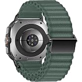 Teknoft Samsung Galaxy Watch Ultra 47mm ile Uyumlu Delikli Model Trail Loop Yumuşak ve Hafif Kumaş Kordon