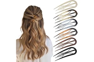 Aucuu Hårklämma, 6 stycken franska hårnålar, U-formade hårnålar, fransk hårnål för alla hårtyper, fransk klämma för kvinnor och flickor, twist hårnål för uppsatta frisyrer