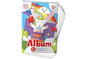 Sabbiarelli Sand-it For Fun - Album Gli Unicorni: 5 Disegni Adesivi A5 da Colorare con Sabbia Colorata (non inclusa), Lavoretti Creativi, Pregrafismo, Gioco Educativo Bambini e Bambine Anni 5+
