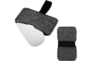 kwmobile Housse Souris sans Fil Compatible avec Apple Magic Mouse 1 / Magic Mouse 2 / Logitech Pebble Wireless Housse - Sacoche de Protection pour Souris Fine en Feutre - Gris foncé-Noir