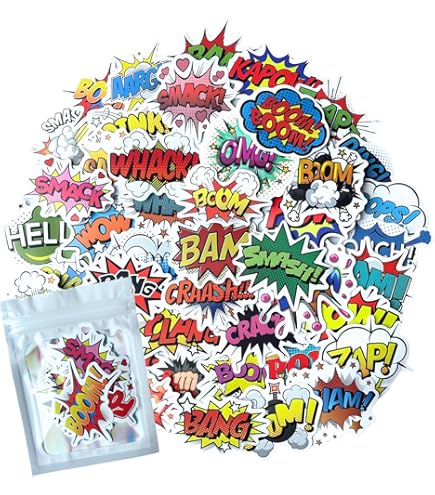 Yaunchu Dialog Box Bubble Stickers, 135pcs Comic Book Stickers 45 Patterns Blank Labels Stickers To Write On Cute Speech Bubble Decoration For Diary Planner Scrapbook Album Notebook Bottle Laptop