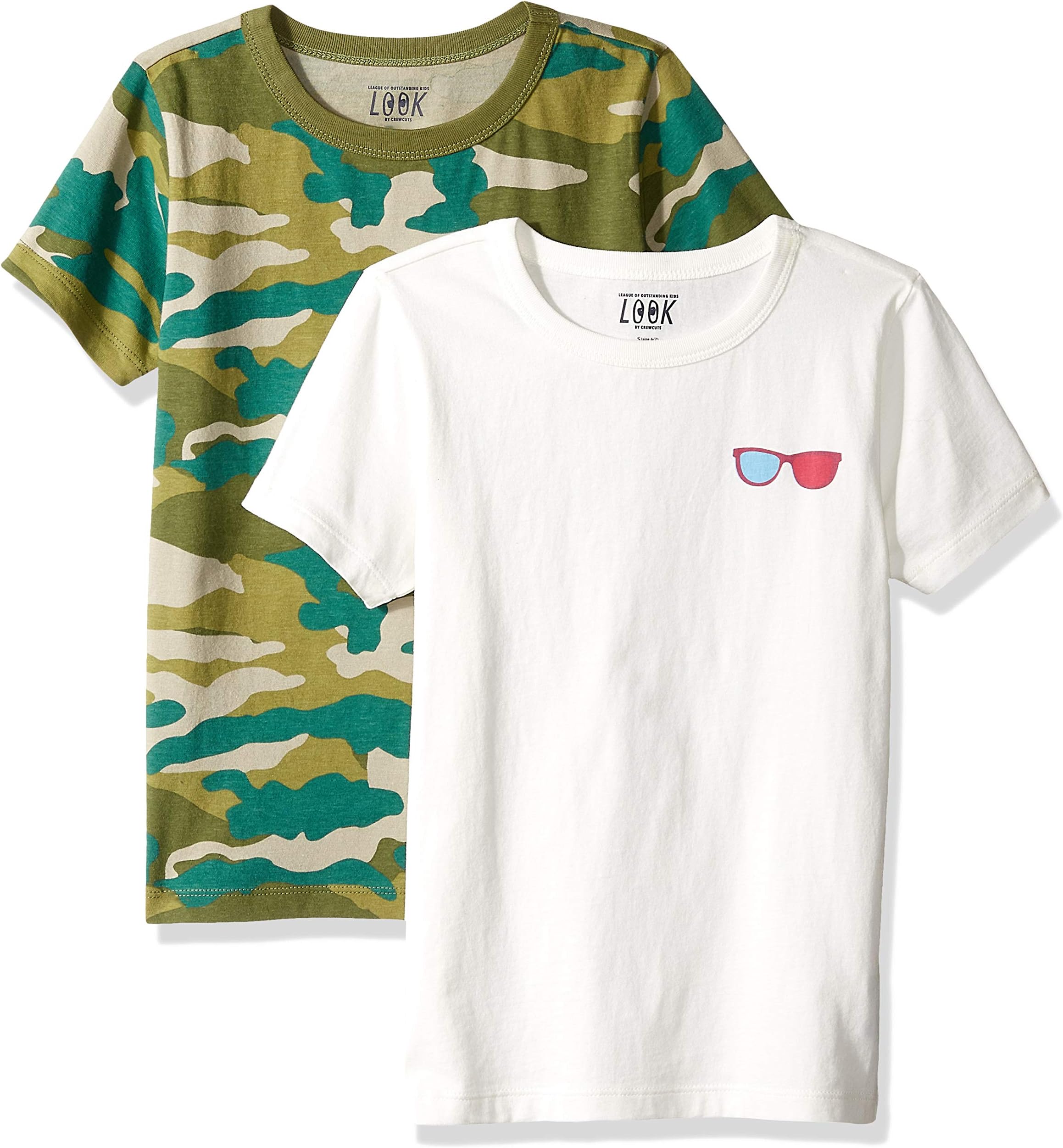 Boy's 2-Pack Print/Solid Short Sleeve T-Shirt