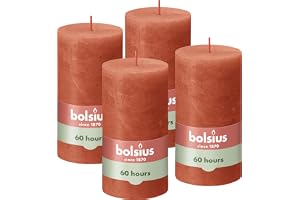 Bolsius - Rustikt Ljus - Orange - 13cm - 4 Stycken - Påsk