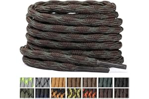 Stepace Cordones Redondos para Botas de Senderismo y Montaña, Trekking Zapatos, 15 colores, 100-180cm, 5.5mm Diámetro
