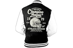 MONKEY PRINT Hommes College Veste Champion Super Bowl Football Américain Old School