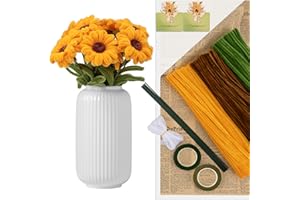 JelyArt Set di 300 pezzi di filo di ciniglia – con 20 steli, nastro e nastro adesivo – per mazzi di fiori e progetti fai da te, regali per donne