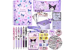 AIOSUY Material Escolar y Papelería,Papelería Kawaii,Material Escolar Niña,Suministros Escolares,Estuche Lápices,Bloc Notas,Pegatinas,Insignias,Tarjetas de Felicitacion,Llaveros,Regalo para Niñas y Niños