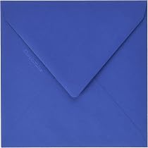 20 Enveloppes Clairefontaine Grain De Pollen 14x14cm - Papier 120g/m² Azur Gommé, Fabriqué En France