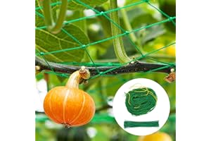 AWCIGG Siatka do roślin pnących, siatka do roślin pnących, siatka do szklarni na zewnątrz, siatka na rośliny do grochu, ogrodu, dyni, pomidorów, 1,8 m x 5 m, z 50 opaskami do roślin